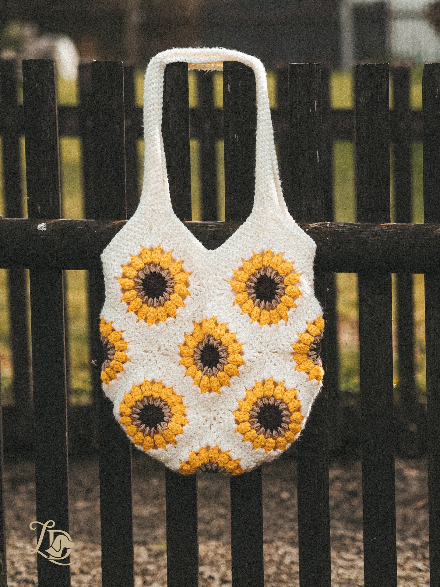Sunflower Dreams gehäkelte Tragetasche